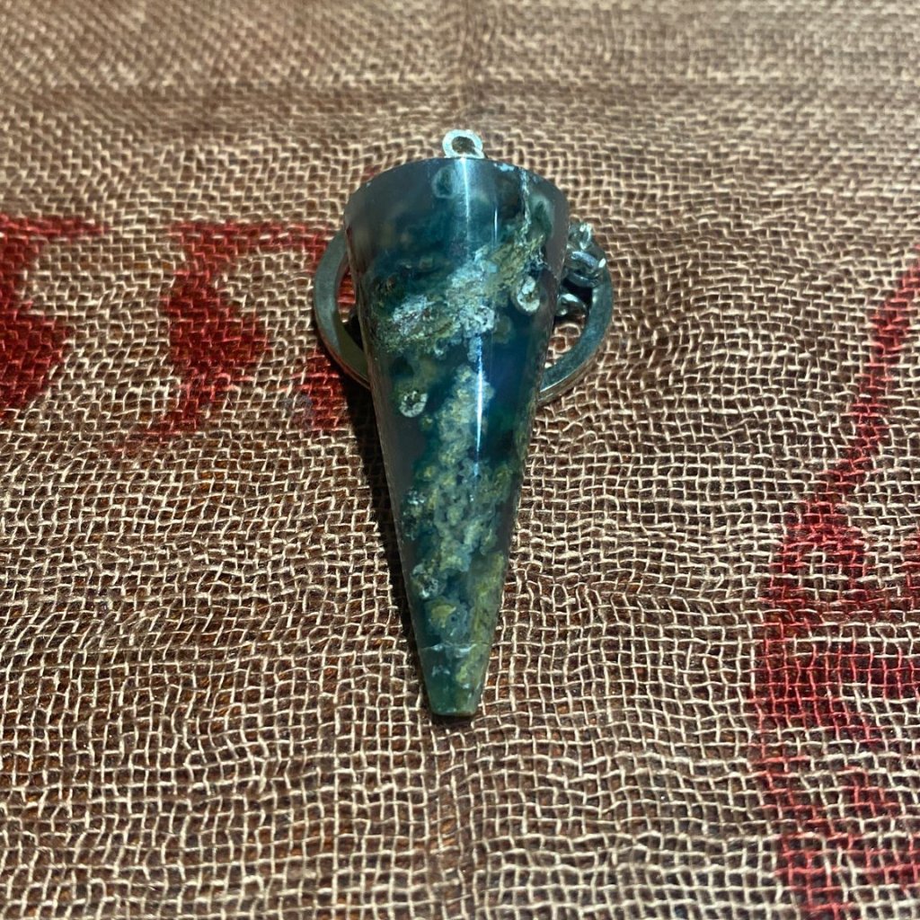Moss Agate Pendulum 24$